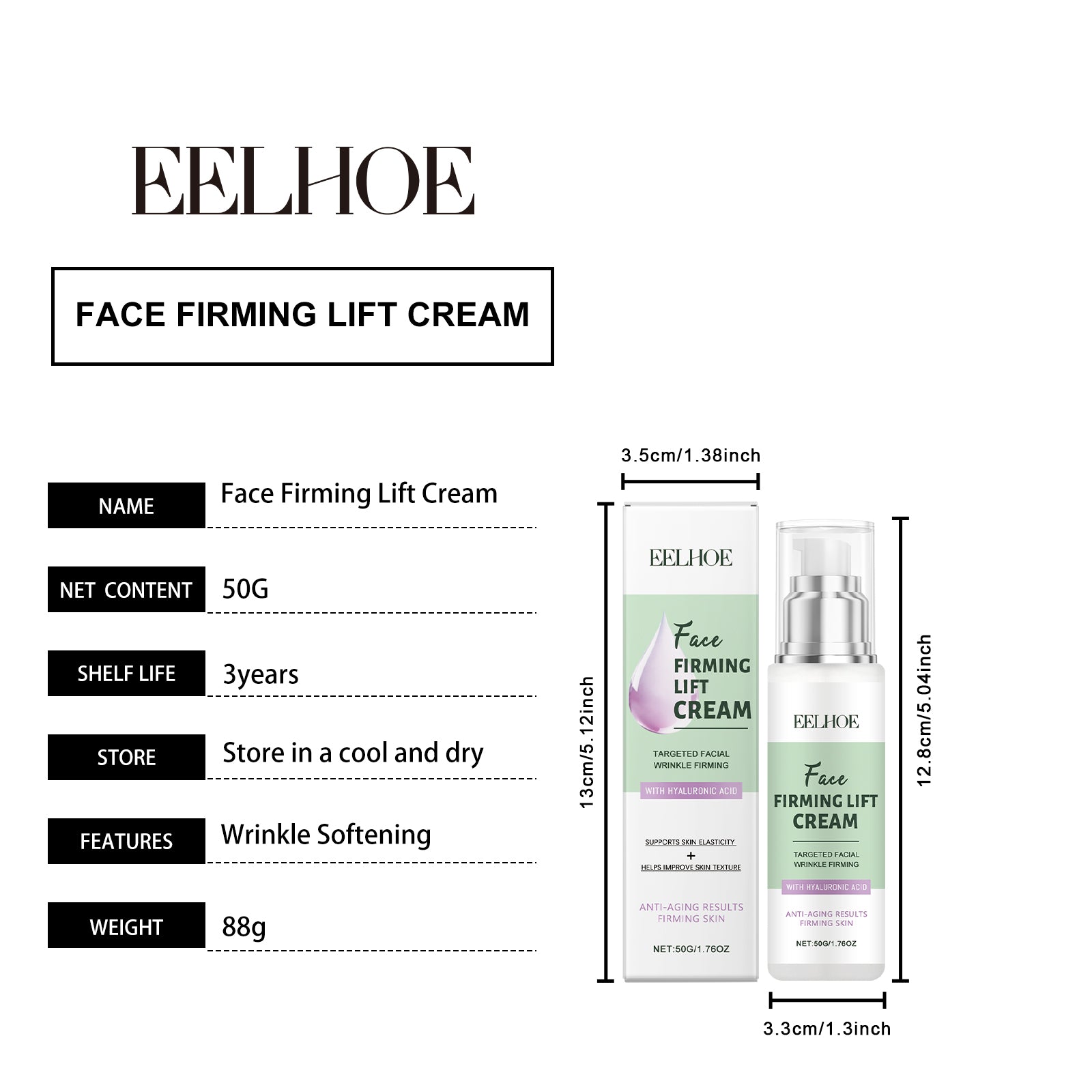 EELHOE Face Care Cream Hydrating Moisturizing Enhancing Skin Elasticity Rejuvenating Youthful Vitality Daily Face Cream