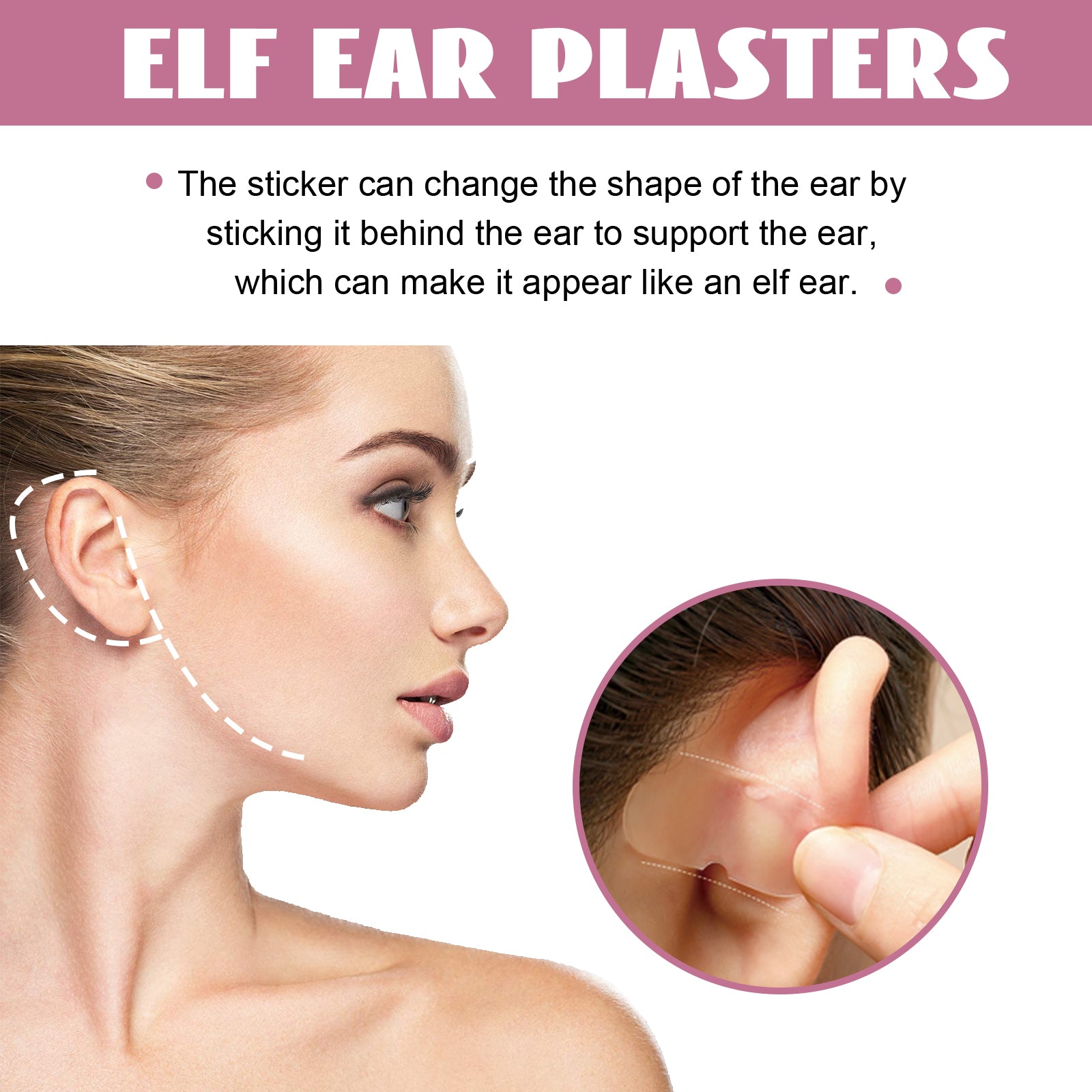 Eelhoe Elf Ear Veneer Ear Wind Ear Show Face Small Invisible and Breathable Waterproof Correction Ear Magic Tape