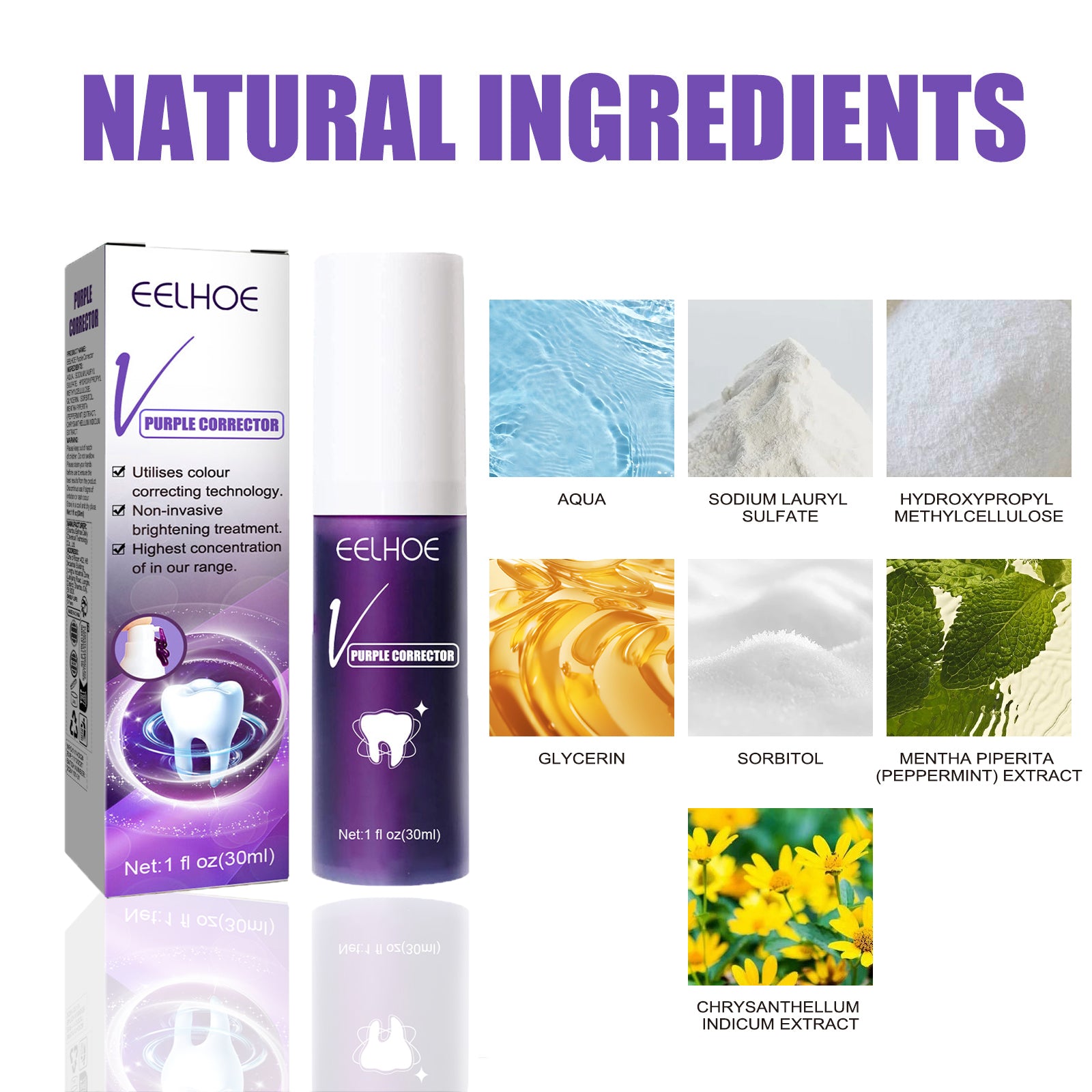 EELHOE Teeth Whitening Toothpaste Removes Stains and Odors Oral Care Brightening Teeth Toothpaste