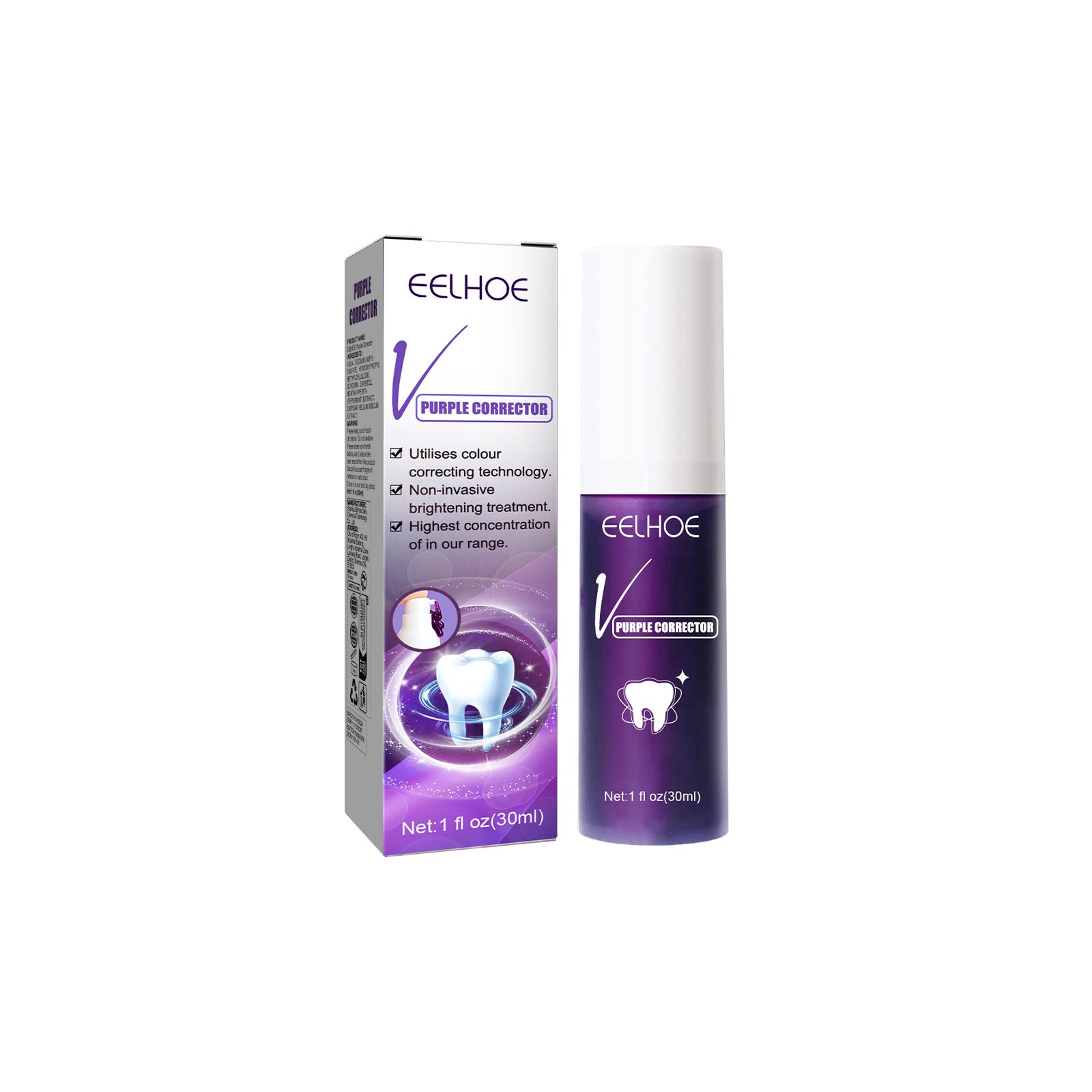 EELHOE Teeth Whitening Toothpaste Removes Stains and Odors Oral Care Brightening Teeth Toothpaste