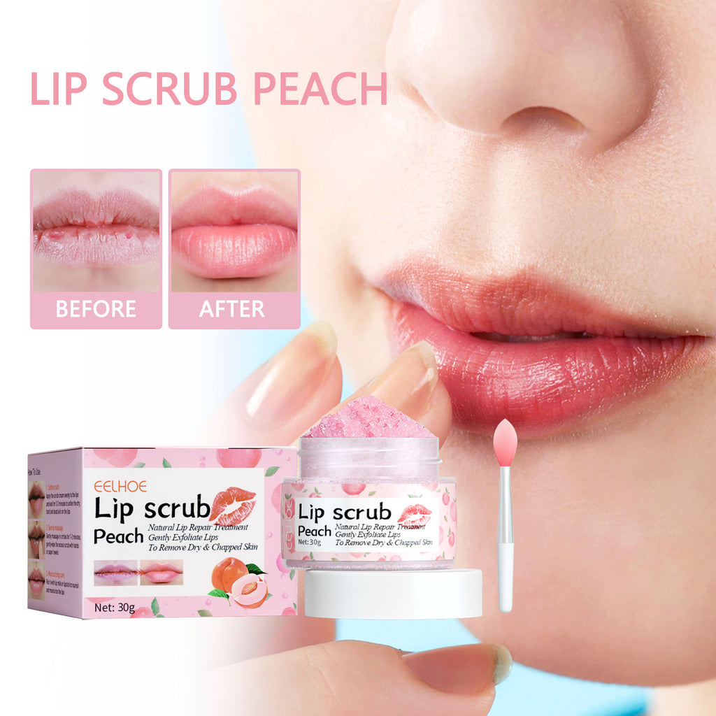 EELHOE Peach Lip Scrub Moisturizing Lip Hydrating Hydrating Lightening Lip Skin Improving Mouth Corners Dull