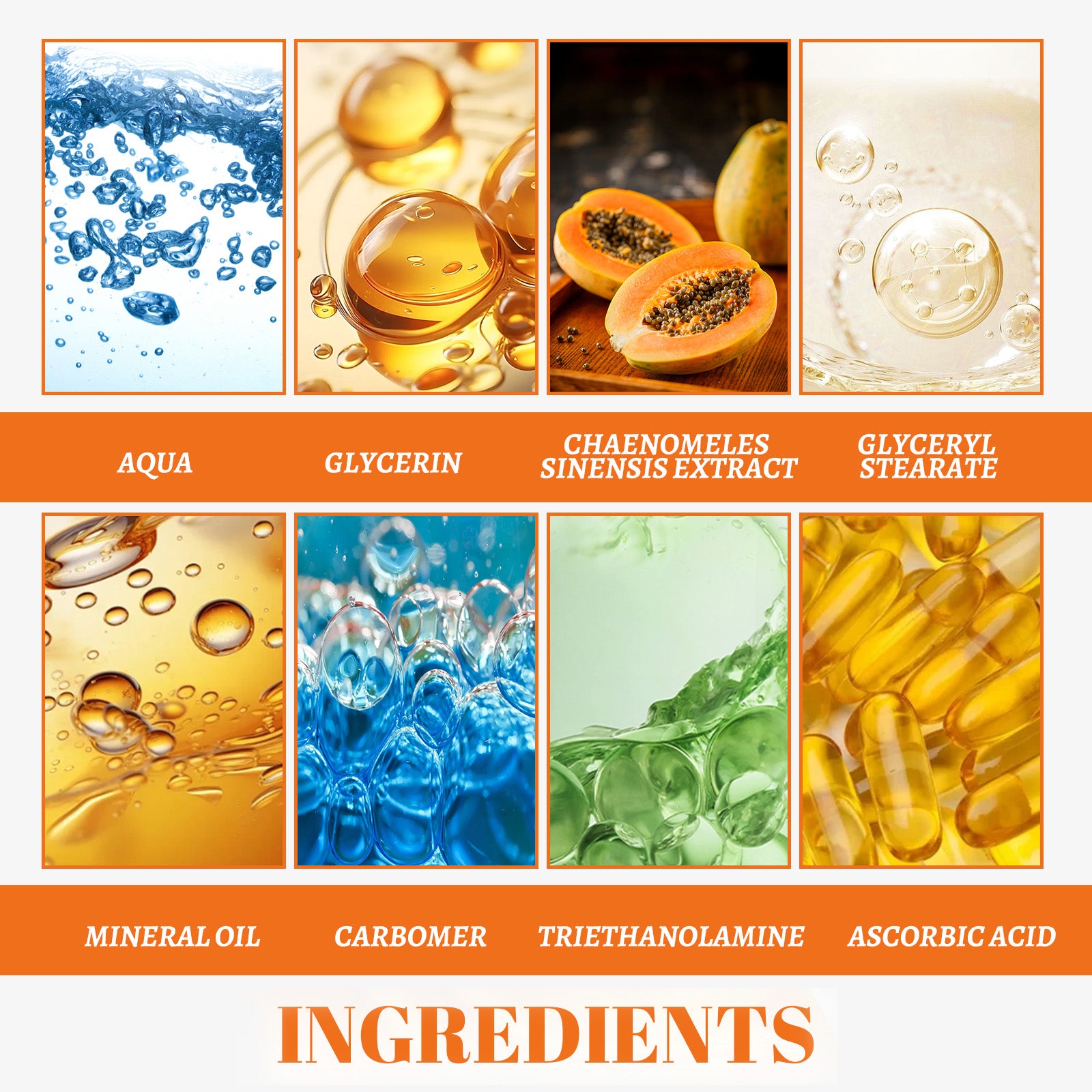 Eelhoe Papaya Whitening Que Spot Cream Fade Facial Freckles Dark Spot Brightening Moisturizing Skin Day & Night Cream