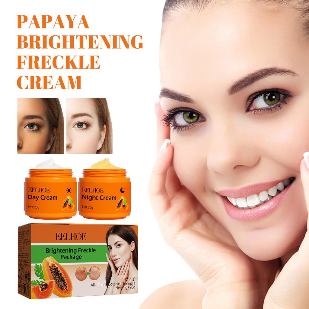 Eelhoe Papaya Whitening Que Spot Cream Fade Facial Freckles Dark Spot Brightening Moisturizing Skin Day & Night Cream