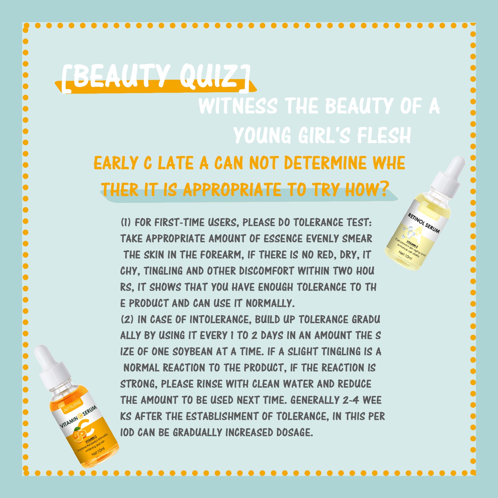 Jaysuing Early C Late a Essence Combination Anti-Early Aging Firming and Hydrating Brightening Dark Yellow Skin Essence