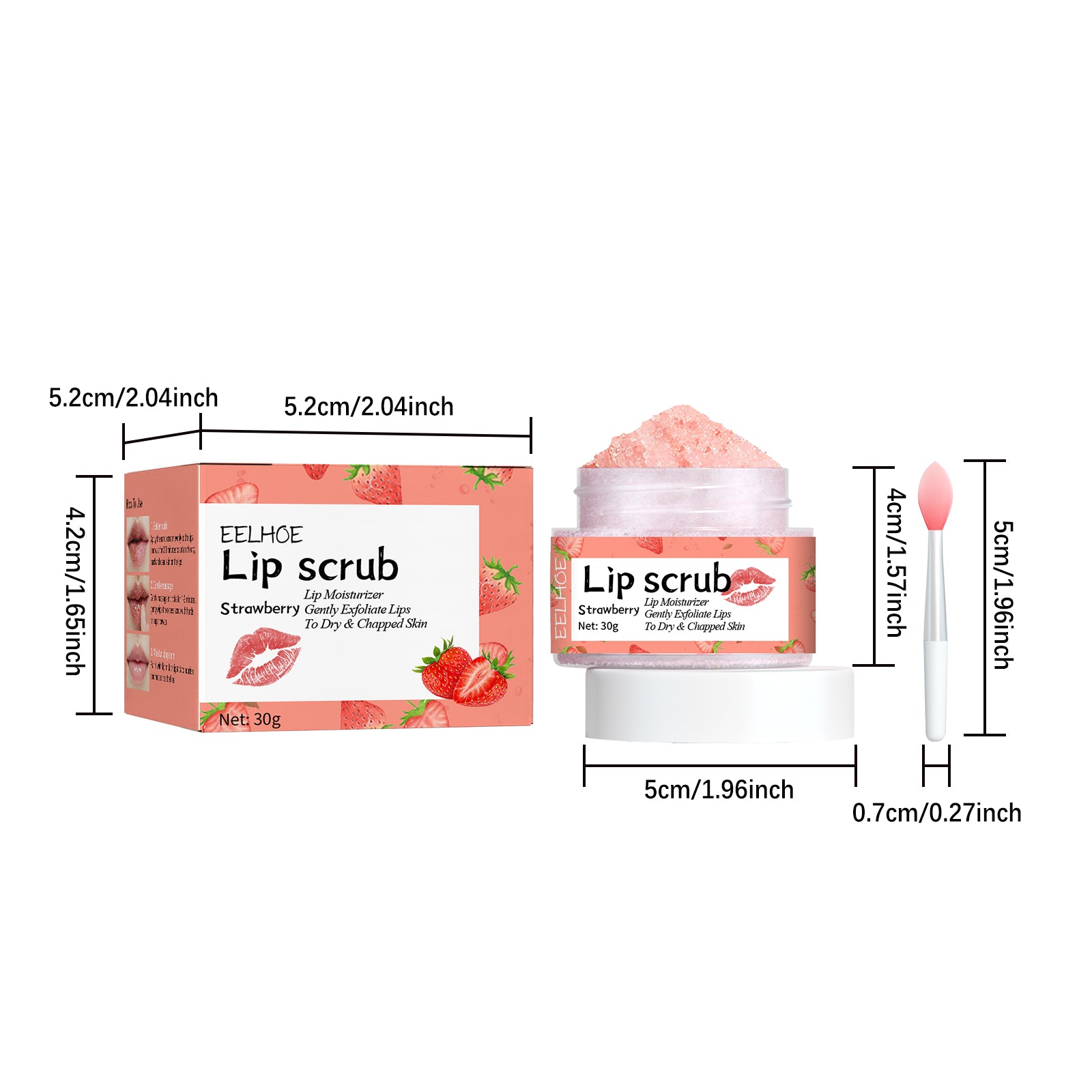 EELHOE Peach Lip Scrub Moisturizing Lip Hydrating Hydrating Lightening Lip Skin Improving Mouth Corners Dull
