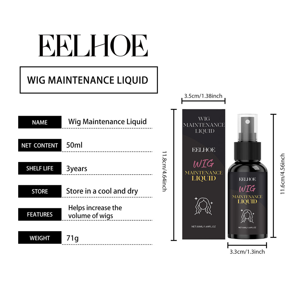 EELHOE Wig Fluffy Spray Gentle Fluffy Wig Refreshing Smooth Feel Daily Styling Portable Spray